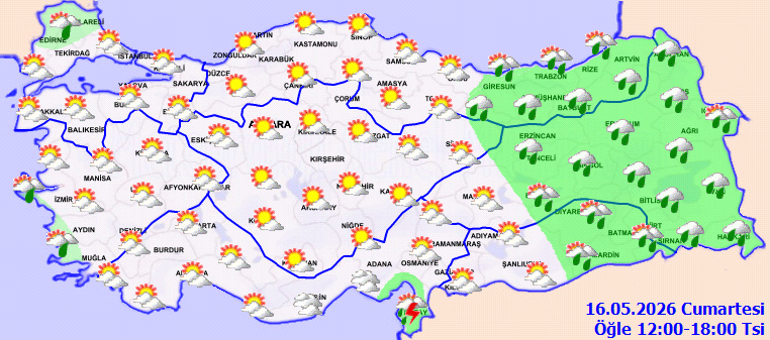 HAVA DURUMU TAHMİNLERİ İL İL SON DAKİKA || Bugün (16 Mayıs) hava nasıl olacak İstanbulda yağmur var mı Meteoroloji duyurdu: Sıcaklıklar artıyor