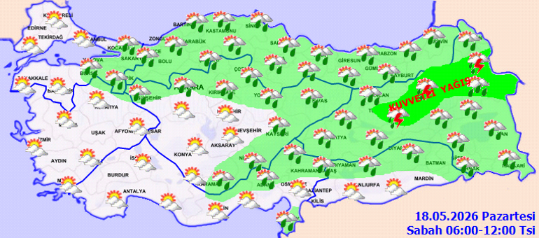 Günün Son Dakika Hava durumu tahminleri il il | Bugün (18 Mayıs) hava nasıl olacak Bu hafta İstanbulda yağmur var mı Meteorolojiden son dakika sağanak uyarısı