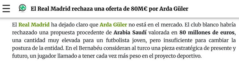 Real Madrid, Arda Güler için gelen astronomik teklifi dakikalar içinde reddetti