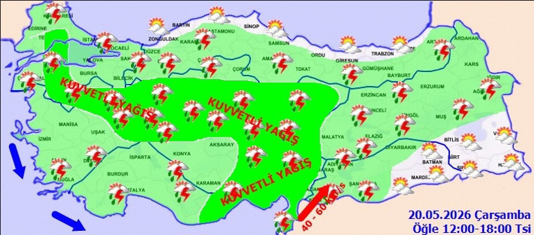 Kuvvetli ve gök gürültülü sağanak geliyor: Günlerce sürecek | Meteoroloji saat verdi: Yağış ve fırtına uyarısı