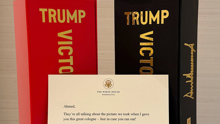 Trumptan Şaraya özel hediye