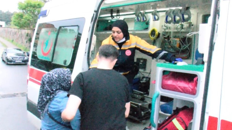 Olay yerine gelen eşi sinir krizi geçirdi