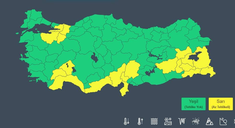 Meteoroloji il il uyardı: Sarı kodlu alarm verildi Fırtına, sel , dolu ve hortum tehlikesi