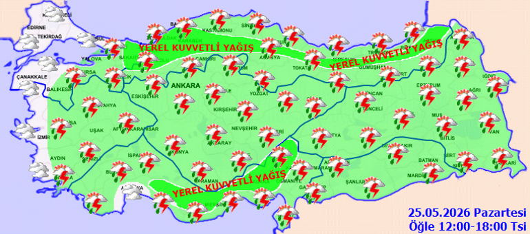 Son dakika hava durumu tahminleri il il | Bugün (25 Mayıs) hava nasıl olacak İstanbulda yeni haftada yağmur yağacak mı Meteorolojiden 5 ile sağanak yağış uyarısı