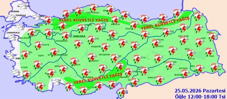 Meteoroloji saat verdi: Kuvvetli ve gök gürültülü sağanak geliyor 5 gün boyunca etkili olacak: İşte yağış alarmı verilen iller