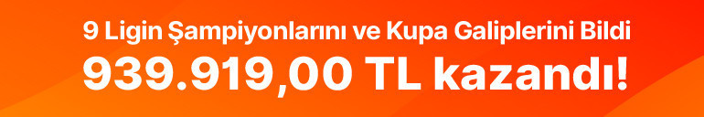 9 Ligin Şampiyonlarını ve Kupa Galiplerini Bildi 939.919,00 TL kazandı
