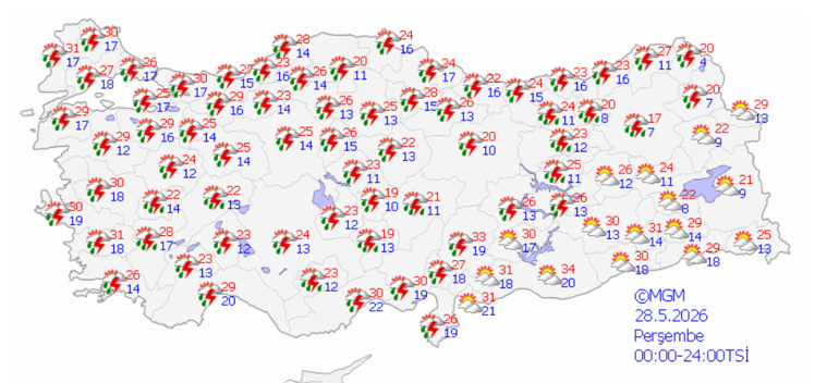 Yarına dikkat Uyarılar art arda geldi... İstanbul dahil çok sayıda ilde kuvvetli yağış bekleniyor