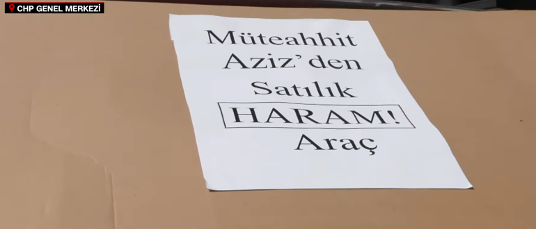 Özgür Özelin makam aracı satılığa çıktı Araçların üzerindeki yazılar dikkat çekti