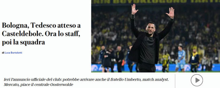 Tedesco, ilk transferini Fenerbahçeden istedi