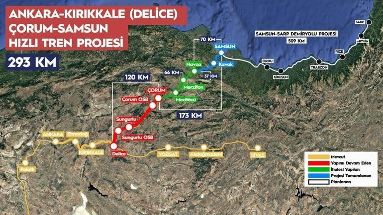 2 il arası seyahat süresi 2,5 saate düşüyor 3 il birbirine bağlanıyor