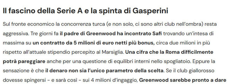 Fenerbahçe, Greenwood için anlaşmaya vardı Roma ile dev savaş