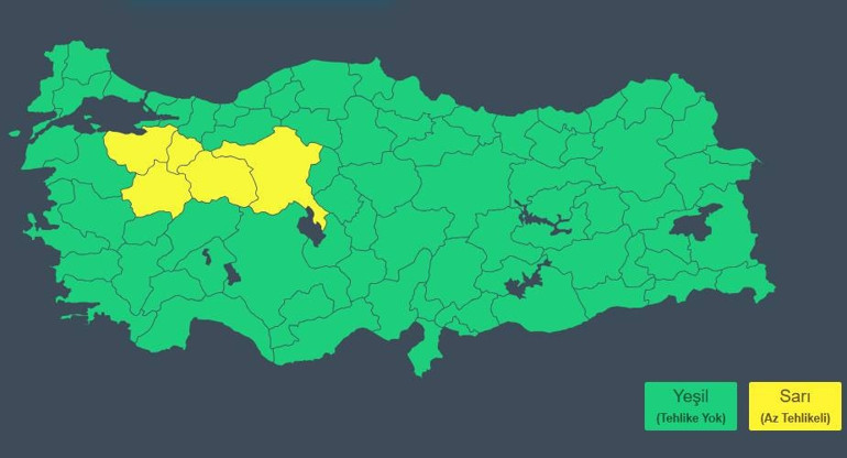 Dolu, sel ve yıldırım tehlikesi var: Meteorolojiden 5 il için sarı kodlu alarm Sağanak sonrası yollar taşla doldu, araçlar ilerleyemedi
