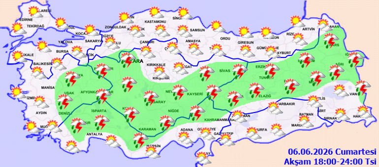 Gök gürültülü sağanak yağış geliyor