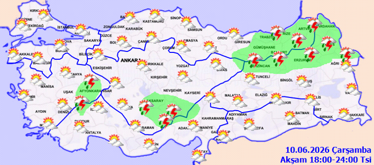 Meteoroloji uyardı: 5 bölgede gök gürültülü sağanak yağış bekleniyor
