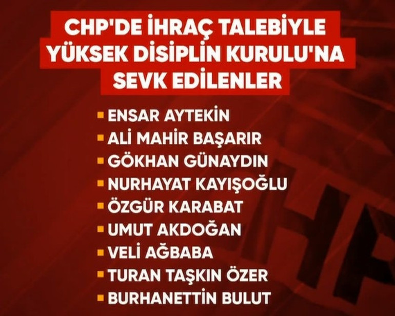  9 vekilin ihracı istendi