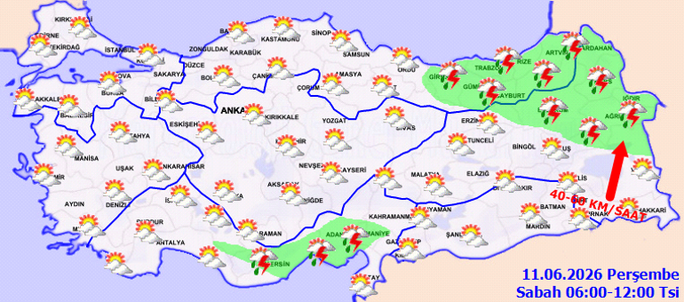 Son dakika hava durumu tahminleri il il | Yarın (11 Haziran) hava nasıl olacak İstanbulda yağmur yağacak mı Meteorolojiden 6 ile kuvvetli yağış uyarısı