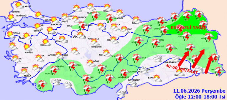 Son dakika hava durumu tahminleri il il | Yarın (11 Haziran) hava nasıl olacak İstanbulda yağmur yağacak mı Meteorolojiden 6 ile kuvvetli yağış uyarısı