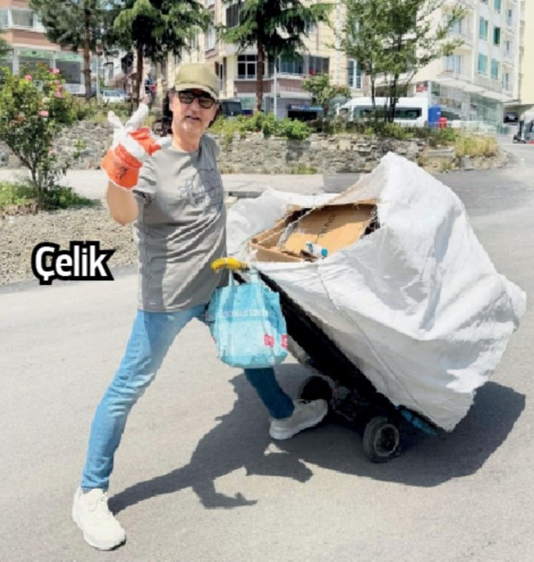 Çelik’in kâğıt toplamaya çıkması