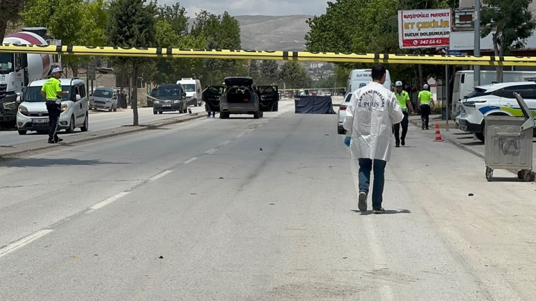 Yolun karşısına geçmeye çalışıyordu