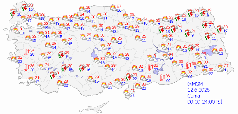 Son dakika Hava durumu tahminleri il il 12 Haziran 2026 | Bugün hava nasıl olacak İstanbulda yağmur var mı Meteoroloji duyurdu Sıcaklıklar hafta sonu düşüyor...