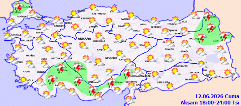  Gök gürültülü sağanak yağış etkili olacak