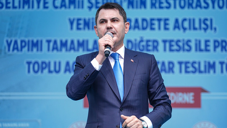 Edirnede tarihi tören Bakan Kurum duyurdu: Yeniden ibadete açıldı