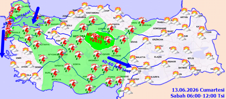  Kuvvetli yağış geliyor