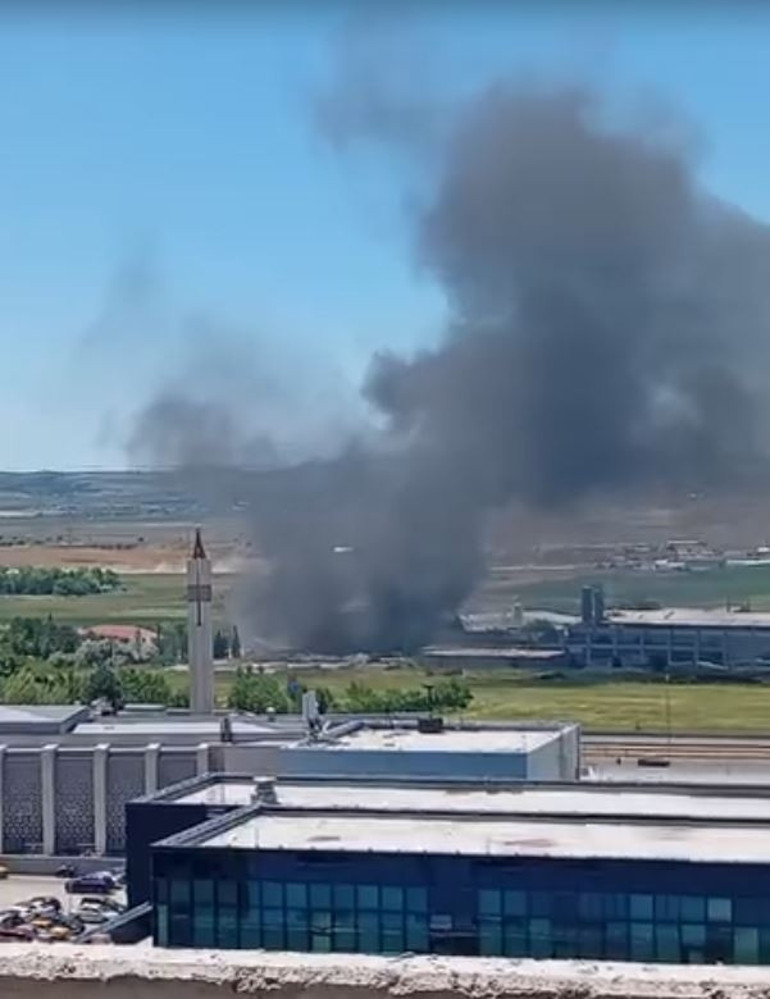 Ankarada alçı fabrikasında yangın Çok sayıda itfaiye ekibi sevk edildi