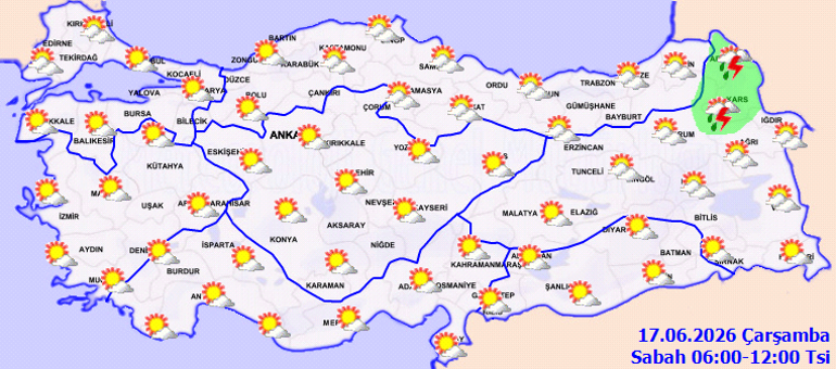 Son dakika bu illere sağanak yağış uyarısı | Bugün (17 Haziran) hava nasıl olacak İstanbulda yağmur var mı Meteoroloji hava durumu tahminleri il il yayınlandı 8 ile yağış geliyor...