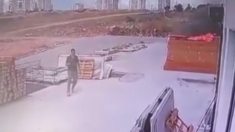 Olayın başladığı anlar kamerada