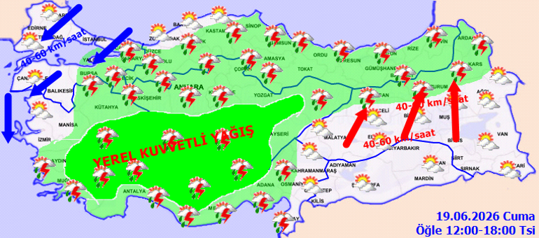 Meteorolojiden 15 il için kritik uyarı: Kuvvetli yağış ve fırtınaya dikkat
