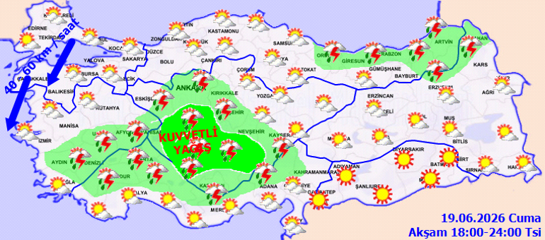 Meteorolojiden 15 il için kritik uyarı: Kuvvetli yağış ve fırtınaya dikkat