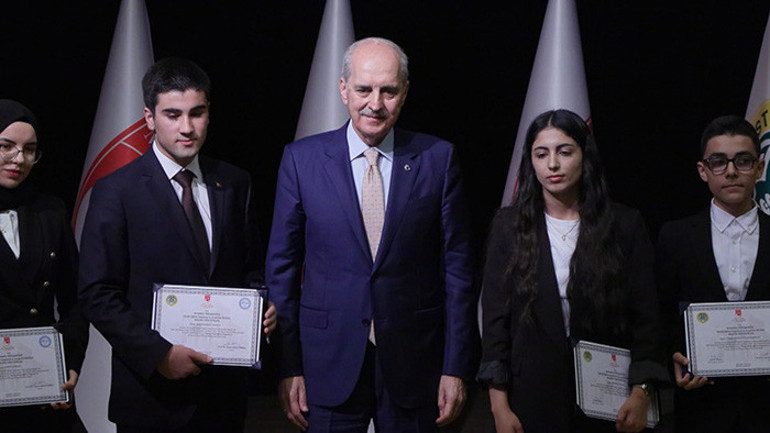TBMM Başkanı Kurtulmuş, MTTB Siyaset Okulu Kapanış ve Sertifika Programında konuştu