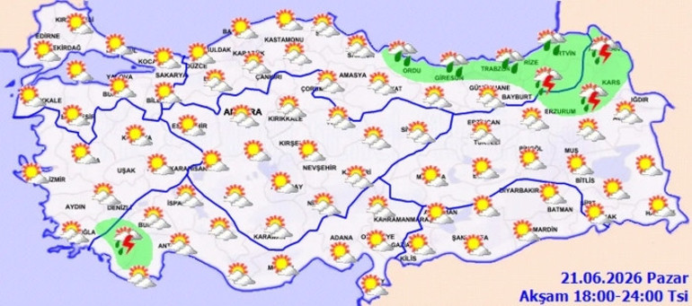 Meteorolojiden uyarı: Bazı bölgelerde sağanak yağış ve kuvvetli rüzgar bekleniyor