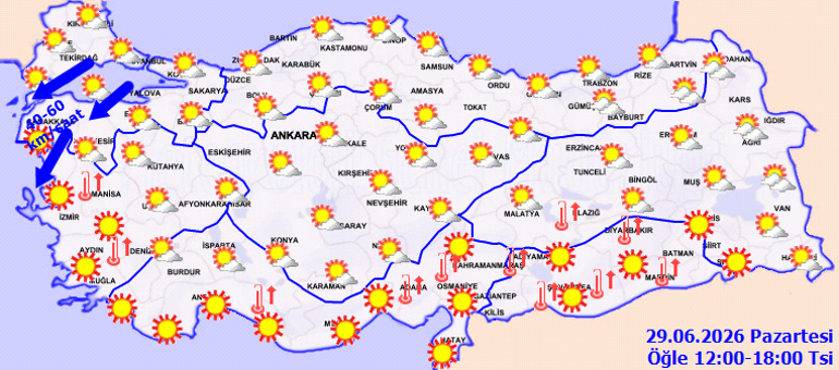 Meteorolojiden sıcak hava ve kuvvetli rüzgar uyarısı | Bu üç güne dikkat Türkiye kavrulacak