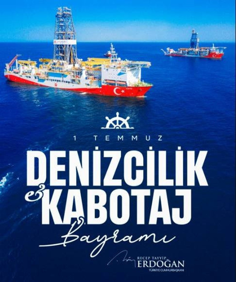 Cumhurbaşkanı Erdoğandan Kabotaj Bayramı kutlaması