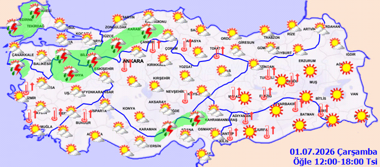  Gök gürültülü sağanak geliyor