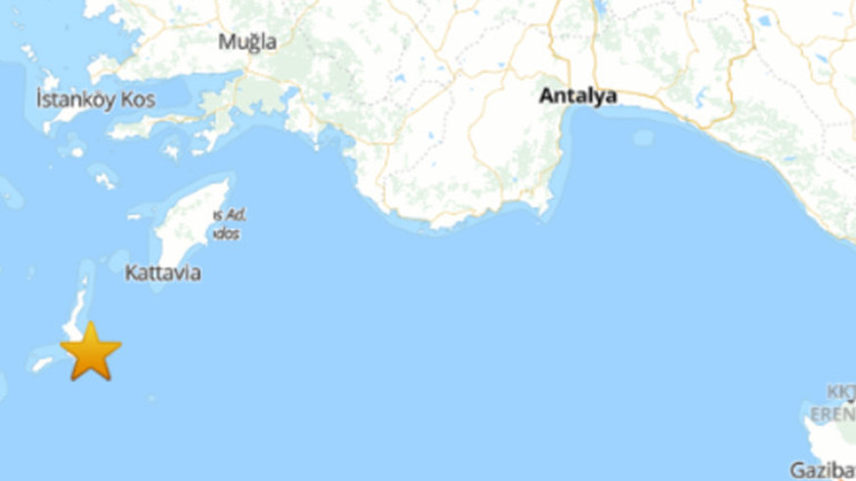 Akdenizde 5.3 büyüklüğünde deprem