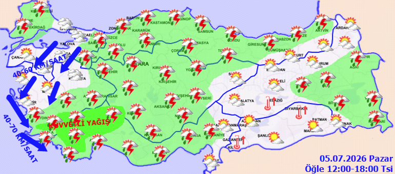 Meteoroloji’den 5 il için bir uyarı daha Fırtına, sel ve doluya dikkat
