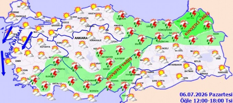 Sağanak ve gök gürültülü yağış geri geliyor Meteoroloji tarih vererek uyardı: Ani sel, dolu yağışı ve kuvvetli rüzgar... | Birçok ilde sarı kodlu alarm