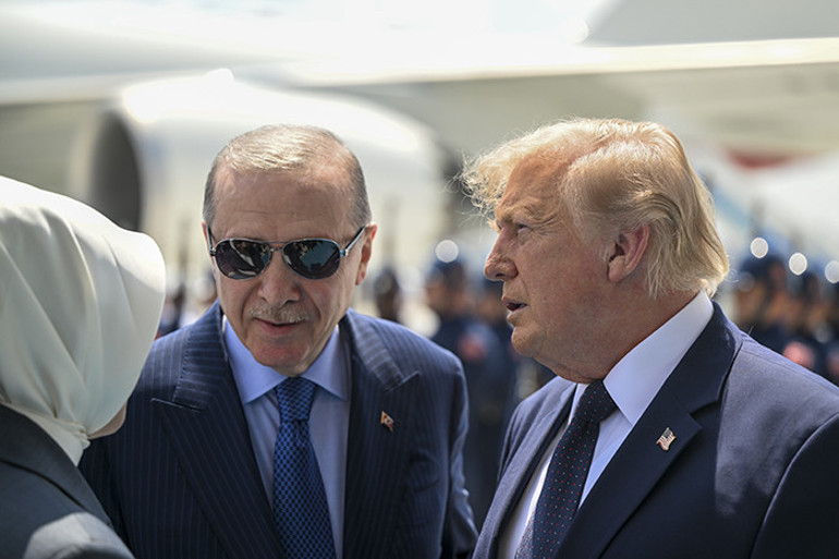ABD Başkanı Trump, Ankaraya geldi: İşte Cumhurbaşkanı Erdoğan ve Trump arasında geçen ilk konuşma