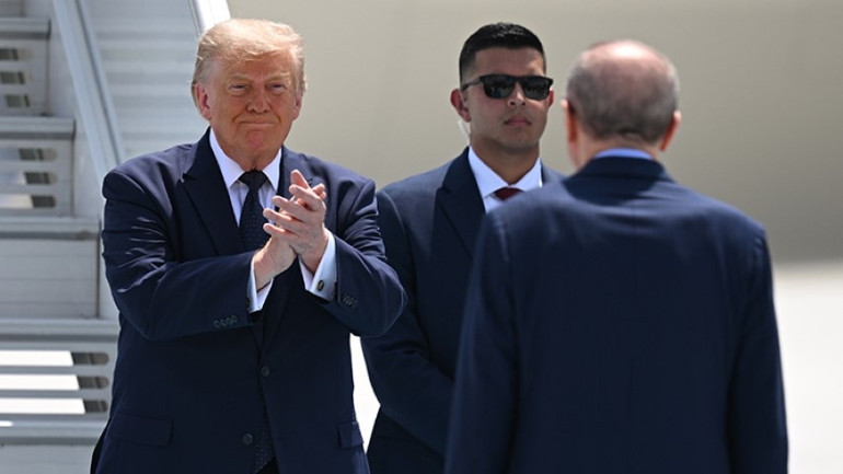 ABD Başkanı Trump, Ankaraya geldi: İşte Cumhurbaşkanı Erdoğan ve Trump arasında geçen ilk konuşma