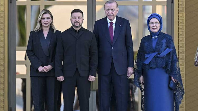 Beştepede tarihi NATO resepsiyonu Erdoğan çifti liderleri karşıladı