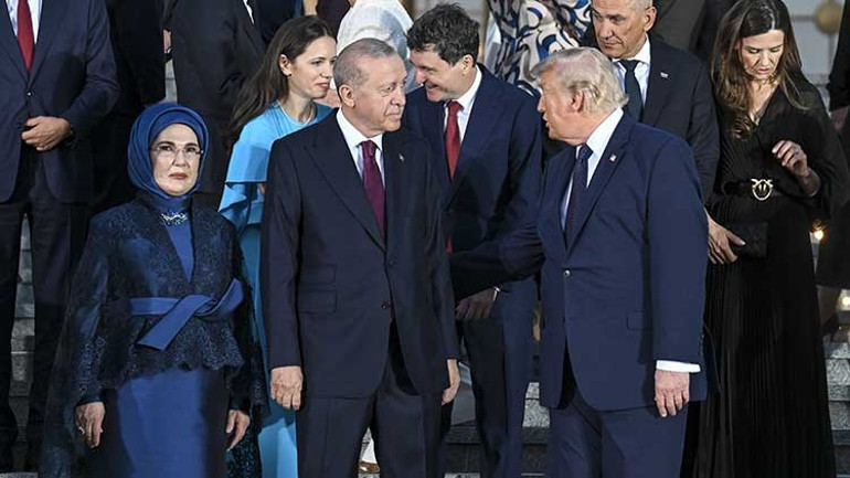 Beştepede tarihi NATO resepsiyonu Erdoğan çifti liderleri karşıladı