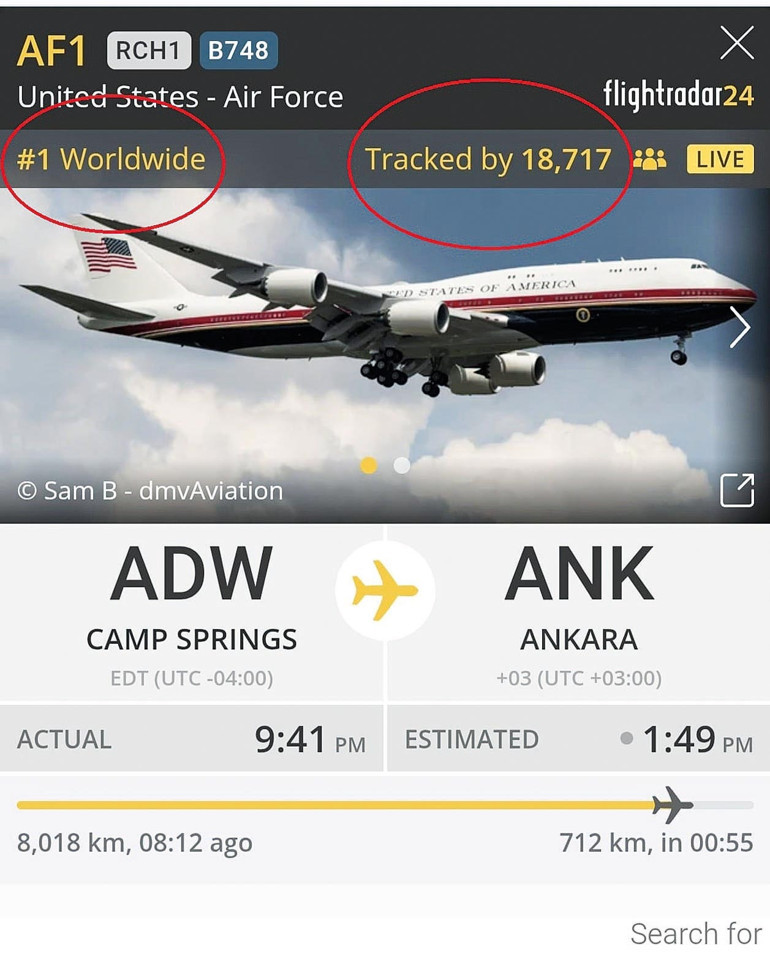 Uçan Beyaz Saray dakika dakika izlendi