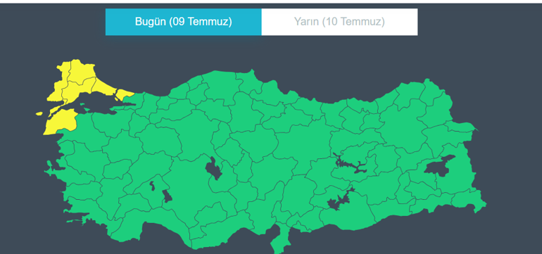 Son dakika hava durumu raporları: İstanbul dahil 5 il için sarı kodlu meteorolojik uyarı