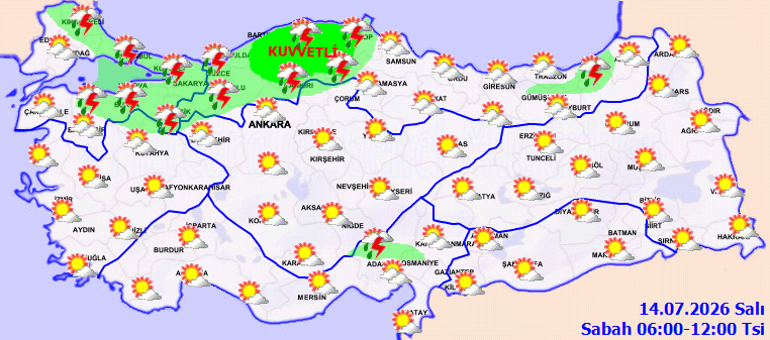 Meteorolojiden kuvvetli yağış ve kuvvetli rüzgar uyarısı