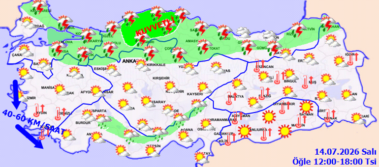 Meteorolojiden kuvvetli yağış ve kuvvetli rüzgar uyarısı