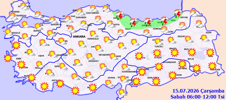 Sağanak ve kuvvetli rüzgar etkili olacak