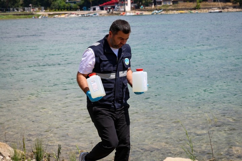 Sapanca Gölünde görülen pamuksu maddenin türü tespit edildi